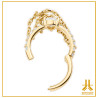 Anello a scatto con tripla catena in oro 14k V2