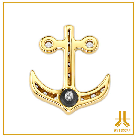 Marine Anchor bit 14K gold Internal screwing