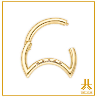 Clicker Ring 14k Gold Luna Strass