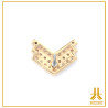 Threadless 14K Gold Triple Chevron Tip
