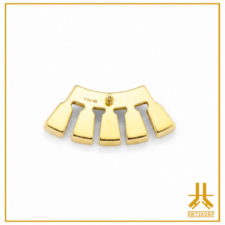 Head 18K gold Big Crown strass n79