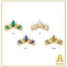 Titanium End F136 PVD Gold Marquises Diademe V4