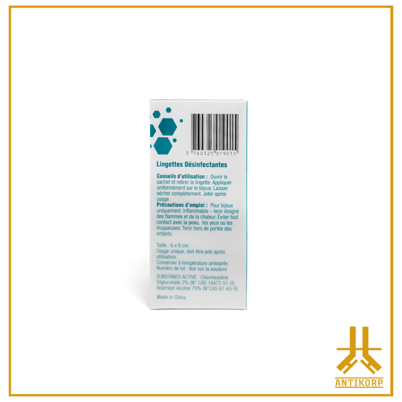 Jewelry Disinfectant Wipes Otzi - 50pcs Box