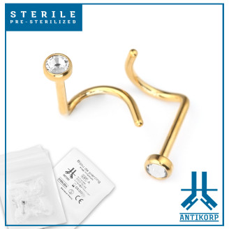 Nez Titane Strass Stérile