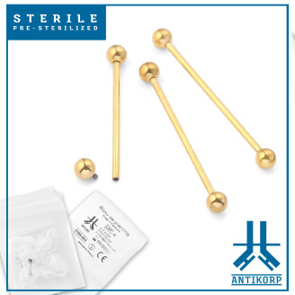 Barbell Indus Titanio Oro INTERNO Sterile 1,6 mm