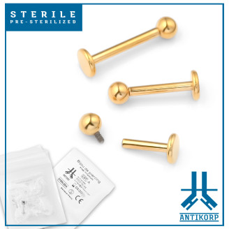 Labret in titanio oro INTERNO Sterile