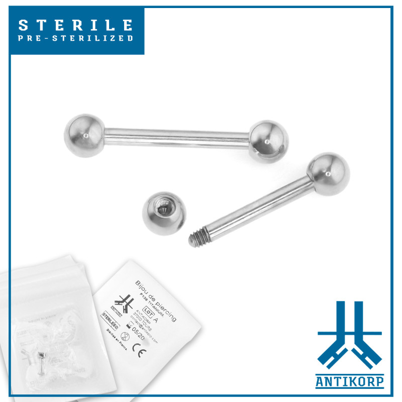 Barbell Titane Stérile 1.6mm Externe