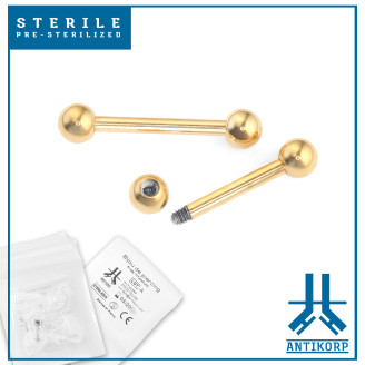 Bilanciere esterno sterile in titanio PVD oro da 1,6 mm
