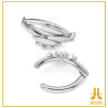 Navel Titanium Clicker Oval Bumpy Flower