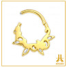 Clicker Ring Titanium F136 PVD Gold Enlumora