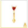Microbanana Titanium F136 PVD Gold Clusty Devil