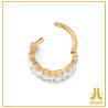 Anneau Clicker Titane F136 PVD Gold Hirkof V3