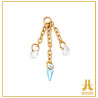 Pendant Charms Titanium F136 PVD Gold Dangle 05