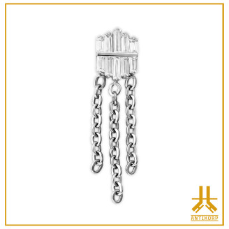 Titanium End F136 Art Deco Vectora V2 Dangles