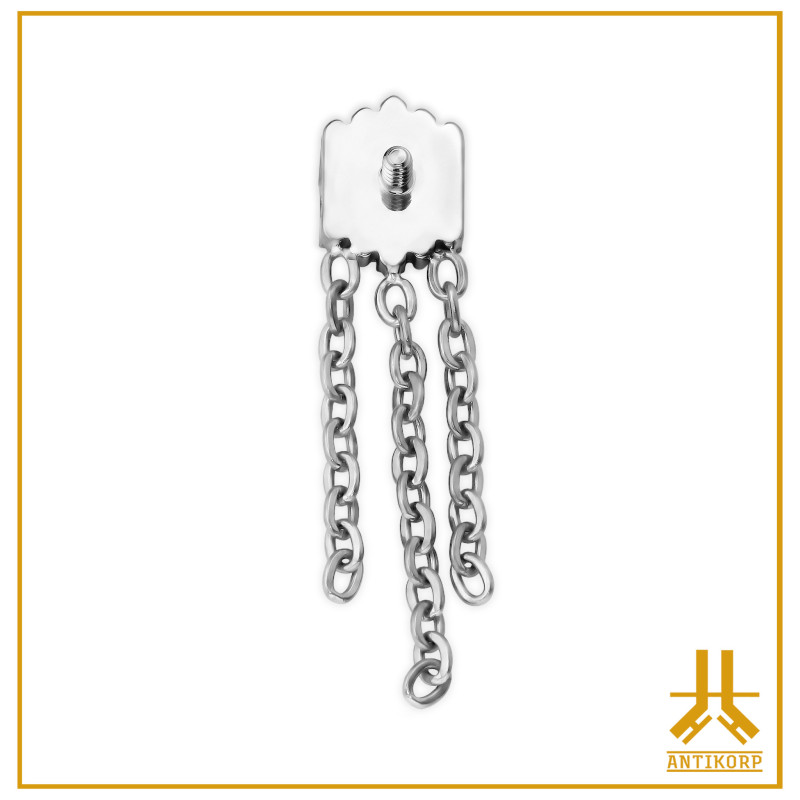 Titanium End F136 Art Deco Vectora V2 Dangles