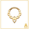 Clicker Ring Titanium F136 PVD Gold Saltar V6
