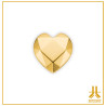 Titanium End F136 PVD Gold Origami Heart V3