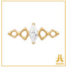 Titanium End F136 PVD Gold Diamond Arch