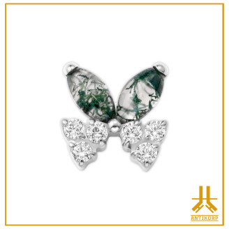 Titanium End F136 Diamond Butterfly