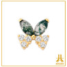 Embout Titane F136 PVD Gold Diamond Butterfly