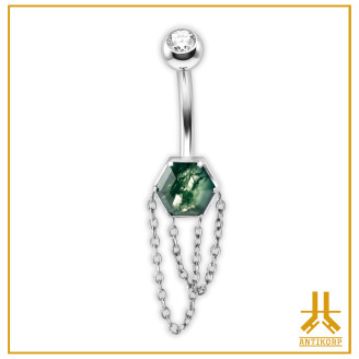 Titanium Navel Internal F136 Hexagone Chains