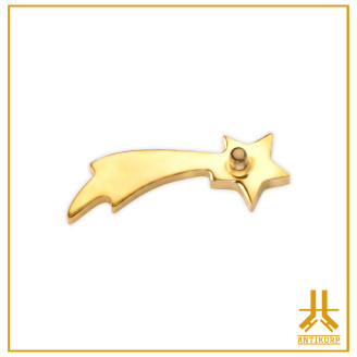 Titanium End F136 PVD Gold Shooting Stars