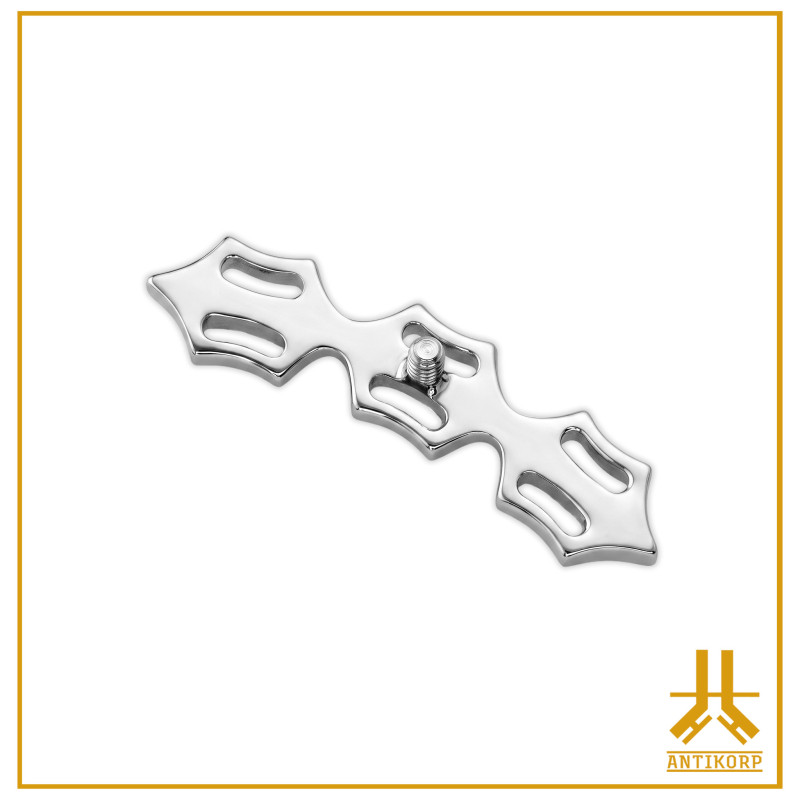 Titanium End F136 Triple Hexagon Strass