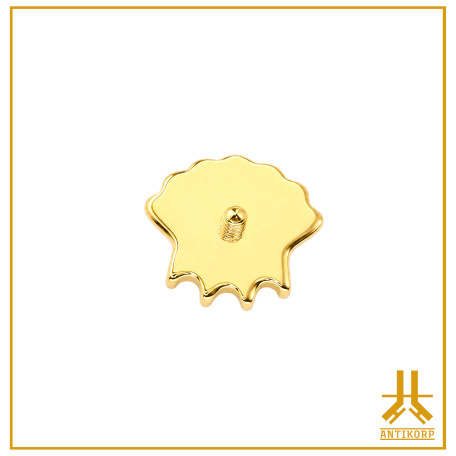 Titanium End F136 PVD Gold Shell Scallop