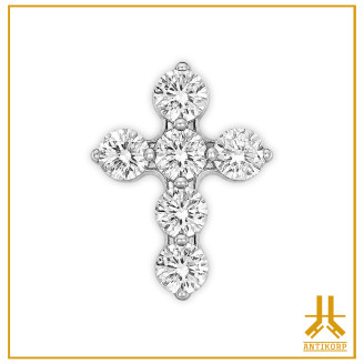 Cross Piercing with Crystals V2 – Titanium F136 | ANTIKORP
