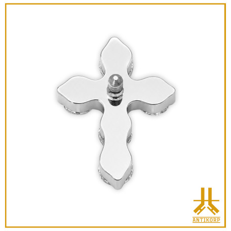 Piercing Croix Strass V2 – Embout Titane F136 | ANTIKORP
