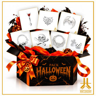 Pack Piercing Halloween – 7 Bijoux Titane F136 | ANTIKORP